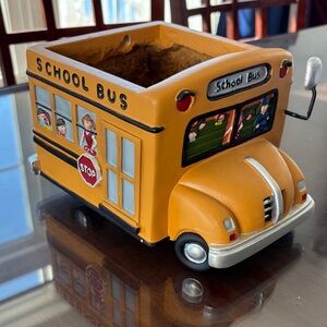 Yellow School Bus Planter